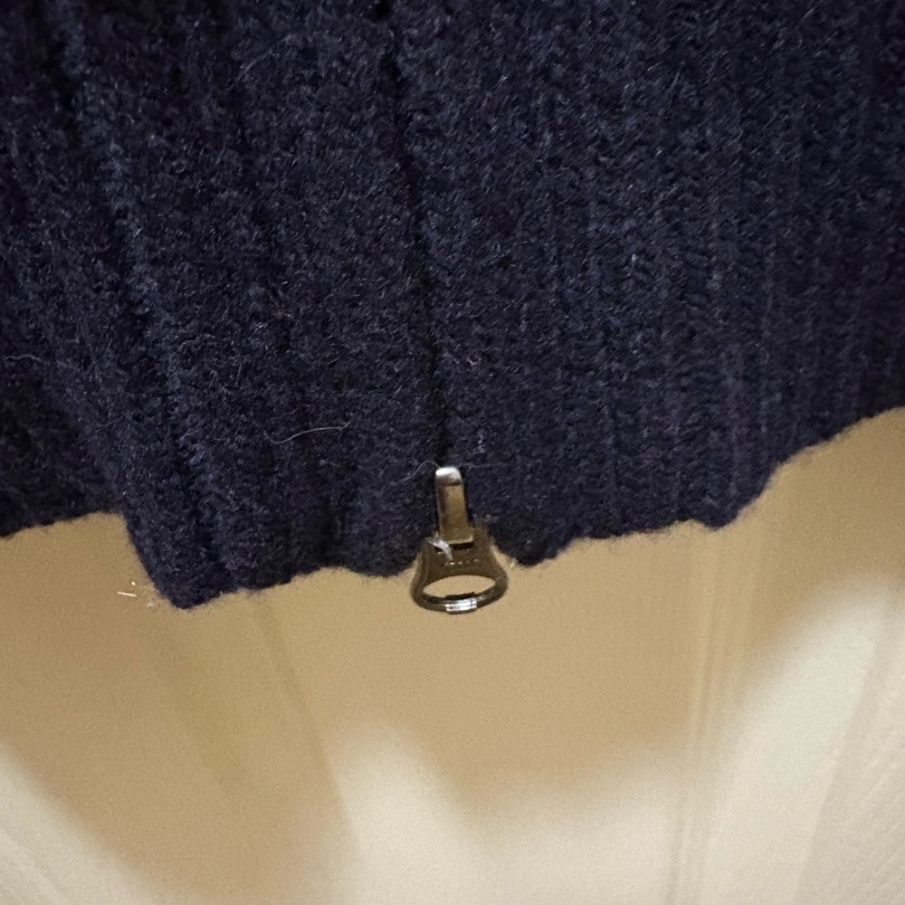 Banana Republic Italian Yarn Full Zip Men’s Sweater XL Fair Isle & Cable Knit - Picture 7 of 14